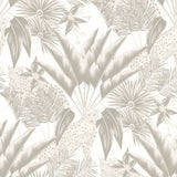 OHPOPSI Laid Bare Wallpaper Jungle Cheetah Colourway Silver Tile Image