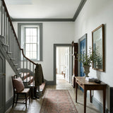 Hallway painted in Silver Birch grey white eco paint