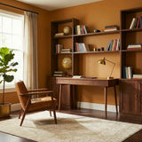 Room painted in Strangely-Brown brown eco paint
