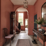 Hallway painted in Terrapotta terracotta pink eco paint