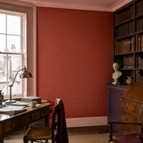 Paintable textured wallpaper in a study, Tudor RD392, painted in Urban Fox