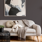 Room painted in Twig warm dark brown eco paint