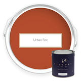 Two tins of Urban Fox ochre red eco paint from Victory Colours