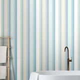 OHPOPSI Laid Bare Wallpaper Multi Stripe Colourway Wild Water Lifestyle Image