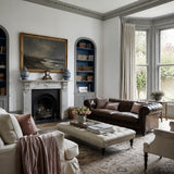 Living room painted in Victory White white eco paint