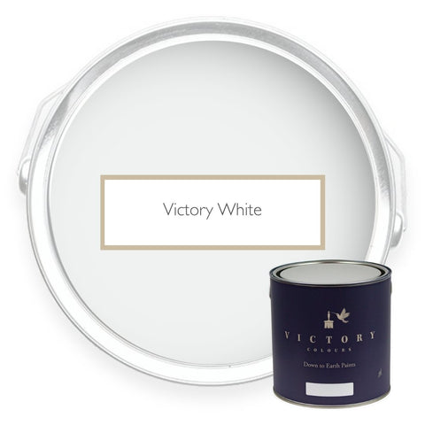 Two tins of Victory White white eco paint from Victory Colours