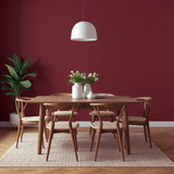 Room painted in Vintage Vino burgundy eco paint