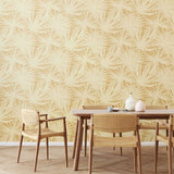 OHPOPSI Laid Bare Wallpaper Palm Silhouette Colourway Peanut Lifestyle Image
