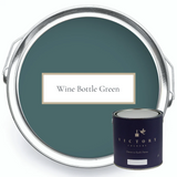 Two tins of Wine Bottle Green dark green eco paint from Victory Colours