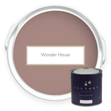 Two tins of Wonder House dusky pink eco paint from Victory Colours