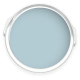 Tin of Yee Yee mid blue eco paint