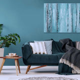 Room painted in 126 mph blue grey eco paint