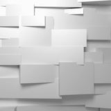 Wall Mural | 3D Wall (white rectangles and squares)