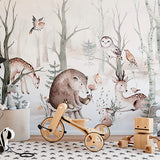 Wall Mural Animal Friends forest scene Children's room