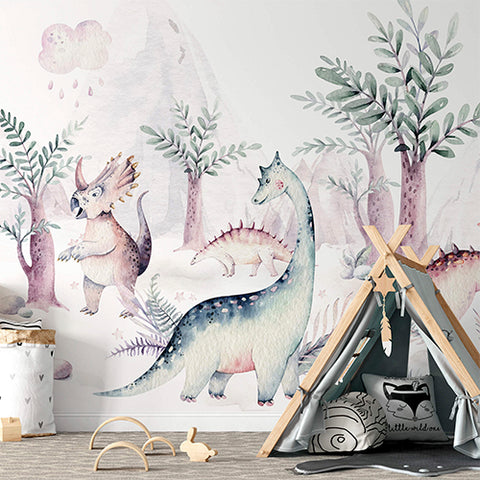 Wall Mural Dinosaur friends Children's Room