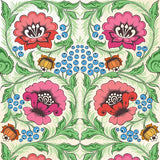 Alice Meadow green and pink floral wallpaper Olenka design