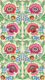 Alice Meadow green and pink floral wallpaper Olenka design full roll