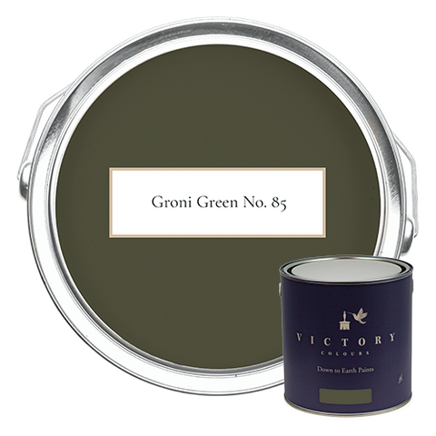 Groni Green Deep Khaki Green Eco Wall Paint At Victory Colours Paint Tin