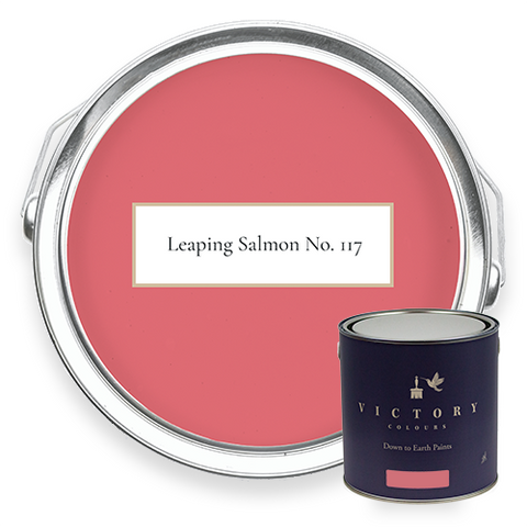 Leaping Salmon No. 117 Coral Pink eco paint tin duoimage