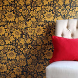 Milana Black & Gold Wallpaper | Olenka Design