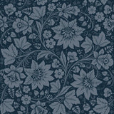 Milana Blue Graphite Wallpaper Close up