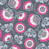 Neva Pink and grey wallpaper by Olenka Design close up image