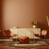 Room painted in American Tan warm brown eco paint