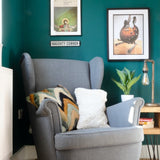 Room painted in Ayton Green deep green eco paint