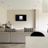 Living room painted in Bear's Paw neutral eco paint