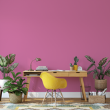 Room painted in Bubble Gum pastel pink eco paint