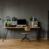 Room painted in Cannonball dark grey eco paint