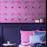 Bedroom painted in Cotton Candy pink eco paint