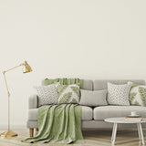 Room painted in Elf Ear pale olive green eco paint