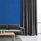Room painted in Hyacinth Bucket deep blue eco paint