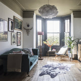 Room painted in Novara Green olive green eco paint