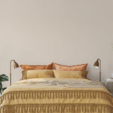 Bedroom painted in Oatmilk taupe neutral eco paint