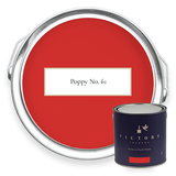 Victory Colours Poppy No. 61 eco paint with tin