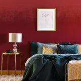 Room painted in Salamanca Red dark red eco paint