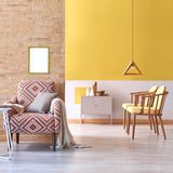 Room painted in Sunstar bright yellow eco paint