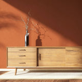 Room painted in Urban Fox ochre red eco paint