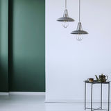 Room painted in Wine Bottle Green dark green eco paint