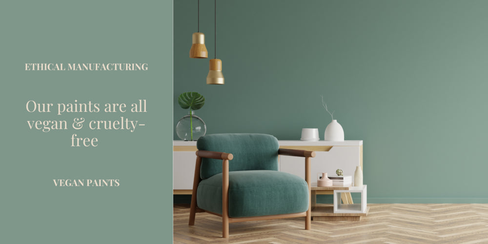 Victory Colours Paint Living Room in green/blue colour