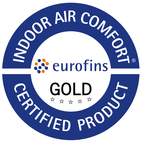 Eurofins Indoor Air Comfort Gold certified product mark